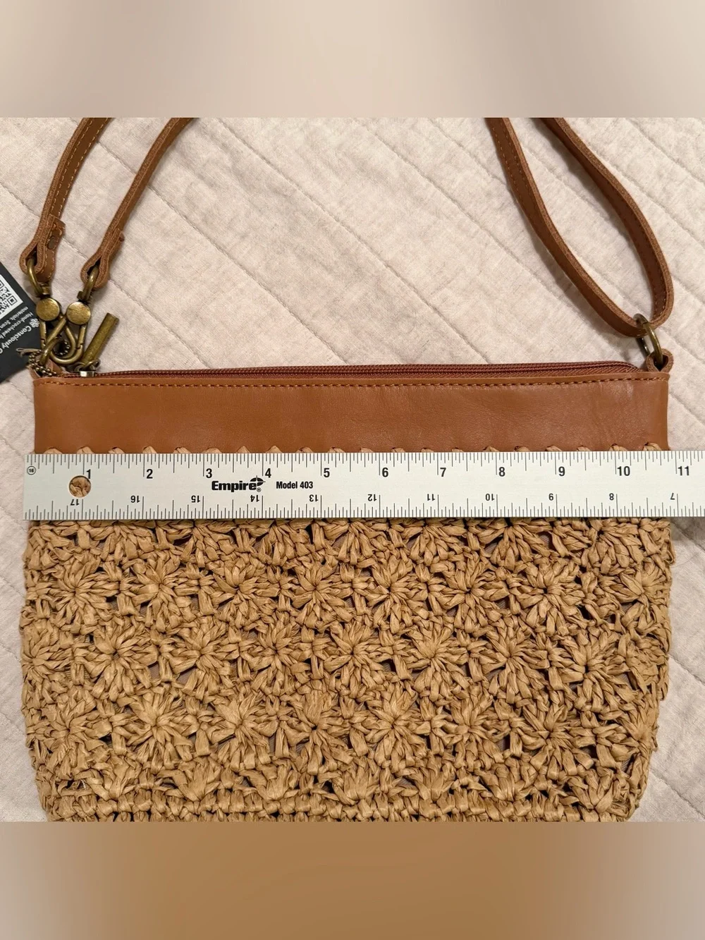 The Sak NEW Lumi Coastal Straw Woven Convertible Crossbody Purse Bag Vacation - Picture 10 of 12